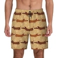 thumbnail image 2 of Goofa Dachshund Dog Puppy Printed Men's Swim Trunks Board Shorts Quick Dry Mens Swimming Trunks with Compression Liner,Breathable Fit Hawaii Beach Shorts-3X-Large, 2 of 9