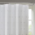 thumbnail image 5 of Madison Park Sophie Rideau de Douche en Polyester à Clip Rose Blush/blanc, 5 of 5