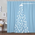 thumbnail image 2 of Blue and White Shower Curtain, Funny Modern Abstract Polka Dot Fabric Shower Curtains Set for Kids Boys Girls Bathroom Decorative, Cute Fun Simple Restroom Decor Accessories with Hooks 72X84 Inch, 2 of 7