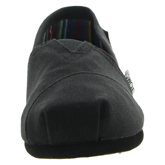 Toms Womens Alpargata Slip On Canvas Fashion Loafers Black 9.5 Medium (B,M)