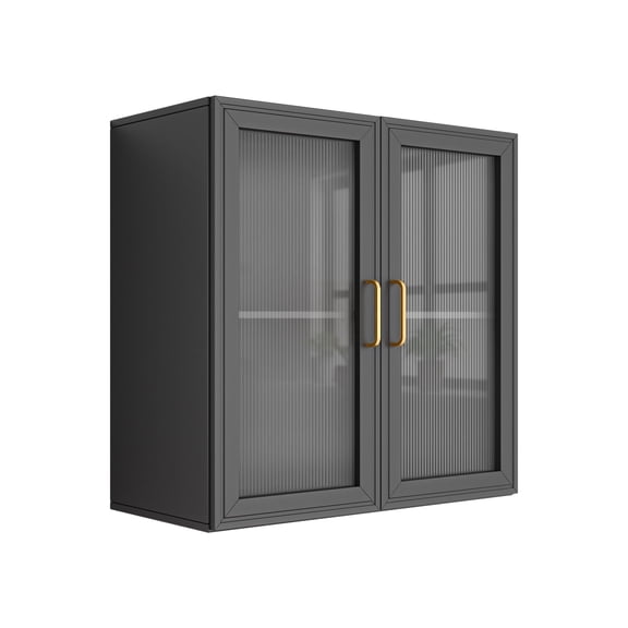 Wall Cabinet with Acrylic Glass Doors, Display Cabinet with Adjustable Shelf, Laundry Room Wall Mounted Cabinet