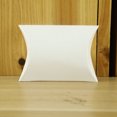thumbnail image 2 of Cateissary 50 Uds. Funda de almohada de papel caja de regalo boda para almacenamiento de dulces cajas de bolsas joyería manualidades regalo Funda de almohada blanca, 2 of 6