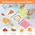 thumbnail image 4 of AUDeals Silicone Sandwich Container with 3-Button Leakproof Lid | Microwave/Freezer-Safe Food Storage Box for Hot/Cold Meals & Compact Kitchen Organizing‌ ‌, 4 of 9