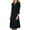 Black, variant on Hvyesh Women Velvet Midi Dress V Neck Long Sleeve Tshirt Dress Elegant Retro Formal Cocktail Evening Party Dress with Belt