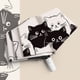thumbnail image 2 of Paraguas automático con diseño de gato en blanco y negro de dibujos animados para mujer, paraguas plegable de doble propósito para el sol y la lluvia, sombrilla antiultravioleta para hombres, 2 of 6