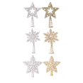 thumbnail image 3 of Adorno para árbol de Navidad, estrella de 5 puntas, polvo brillante, hueco, copo de nieve 3d, colgante en la copa del árbol, fiesta de vacaciones, decoración del hogar, 3 of 5