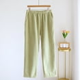 thumbnail image 4 of Hpapadks Casual Pants for Women Winter Coral Thickened Fleece Loose Warm Homewear Pajama Pants Slacks for Women Green L, 4 of 4