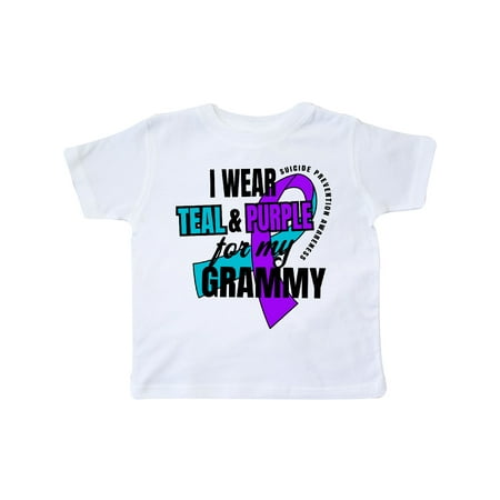

Inktastic Suicide Prevention I Wear Teal and Purple for My Grammy Gift Toddler Boy or Toddler Girl T-Shirt