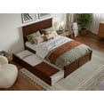 thumbnail image 4 of AFI Nantucket Full Wood Platform Bed with Footboard and Twin Trundle, Walnut, 4 of 14
