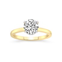 3 Carat IGI Certified Round Shape Lab Grown Diamond Engagement Ring | 14K Yellow Gold | Mystic Secret Halo Lab Diamond Ring | FG-VS1-VS2 Quality Friendly Diamonds
