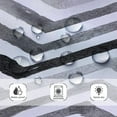 thumbnail image 5 of Black White Grey Stall Small Half Size Shower Curtain 36x72 Inch Chevron Herringbone Ombre Striped Geometric Single Narrow Walkin Standing Dorm Decor Fabric Bathroom Polyester Waterproof, 5 of 6
