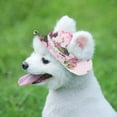 thumbnail image 4 of Porous Mesh Dog Hat with Round Brim for Pet Fashion, 4 of 5