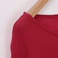 thumbnail image 5 of Eyelet Tops For Women, Ladies Casual Plus Size Loose Cotton Linen Solid Color Tops Shirt Blouse Hot Pink Tops Women Workout Tank Woman Date Night Tops Blouses Casual Blouses (XXL, Red) Unbranded, 5 of 5