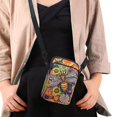 thumbnail image 4 of HELLHERO Rainbow Floral Prints 4.33x1.97x7.09 Women Messenger Bag Polyester for Unisex, 4 of 7