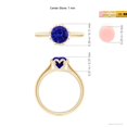 thumbnail image 4 of ANGARA Natural Bezel-Set Round 1.45 ct Tanzanite Floral Engagement Ring in 14K Yellow Gold for Women (Size-7mm) | December Birthstone, Anniversary, Jewelry Gift for Women | Natural Tanzanite Ring, 4 of 9