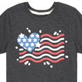 thumbnail image 3 of Instant Message - 4th of July - American Flag Heart - Toddler & Youth Short Sleeve Graphic T-Shirt, 3 of 6