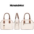 thumbnail image 6 of Montana West Small Top Handle Purse for Women Crossbody Satchel Handbag Barrel Bag, Beige Brown, 6 of 7