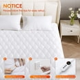 thumbnail image 3 of Vccoem Queen Heated Mattress Pad, Electric Mattress Pad with 9 Heat Settings & 4 Auto Off Timers, Fast Heating, Machine Washable, White, 3 of 7