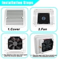 thumbnail image 4 of AUTOXBERT Side Air Vent Fan Exhaust Fan for RV, Caravan, Motorhome Exterior, Quiet Cooling Ventilation, 4 of 8