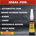 thumbnail image 6 of Dynatex 0.07 oz Super Glue Gel - No-Run Formula, Instant Bond, Bonds Metal Plastic Rubber Glass, Clear Permanent, Vertical Surfaces (5-Pack), 6 of 8
