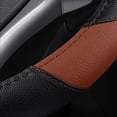 thumbnail image 4 of Leather Car Steering Wheel Cover, Non-Slip Car Wheel Cover Protector Breathable Microfiber Leather Universal Fit for Most Cars(Grey), 4 of 10