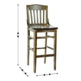 thumbnail image 5 of Flash Furniture School House Back Antique Copper Wood Restaurant Barstool, 5 of 9