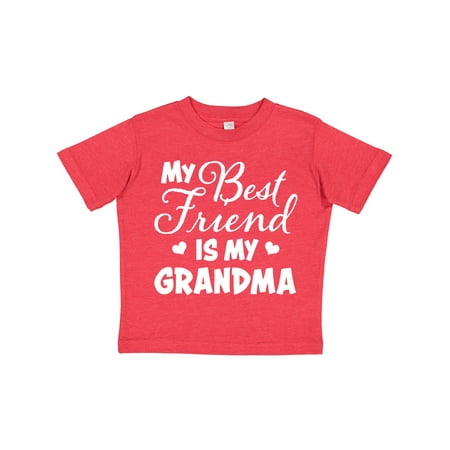 

Inktastic My Best Friend is My Grandma with Hearts Gift Toddler Boy or Toddler Girl T-Shirt