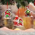 thumbnail image 4 of Colgante LED con temática navideña, muñeco de nieve, jengibre, Papá Noel, casa de luces, cerámica blanda, árbol colgante, decoración para fiesta de año nuevo en el hogar, 4 of 5