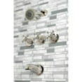 thumbnail image 3 of Kingston Brass KBX8136BX Metropolitan Three-Handle Tub and Shower Faucet, Polished Nickel, 3 of 5
