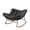 Gray, variant on Vitarpatio Oversized Papasan Rocking Chair, Indoor Outdoor Rocking Chair Comfy Papasan Chair with Cushion, Metal Lounge Chair Rocker 450 lbs Heavy Duty Patio Papasan Egg Chair for Porch, Cream White