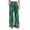 Green Peacock Feather Pattern, variant on Women's Casual Pants & Capris, Soft Stretch Smocked with Pockets, Cotton-like Modal for Home/Yoga Exercises, Arrow Seamless Pattern,L