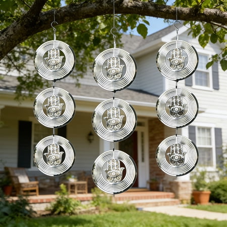 Bird Deterrent for Outside Patio Reflective Round Bird Scare Devices Wind Spinners Keep Swallows Sparrow Away Garden Porch Pool Windows 3Pcs