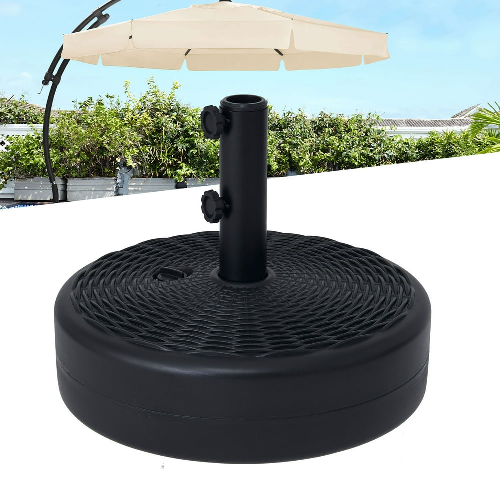 18" Garden Umbrella Holder 17L Fillable Outdoor Parasol Stand for Sand