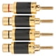 thumbnail image 5 of Conector 4 Piezas Conector Banana Latón Chapado En Oro Conector De Conectores Banana De Fibra De Carbono Negro Para Diámetro De Cable De 7,5 Mm, 5 of 7