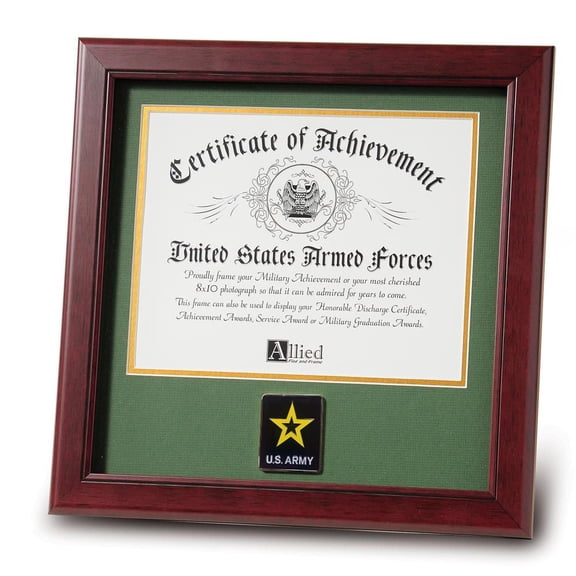 Allied Frame US Go Army Certificate of Achievement Picture Frame with Medallion