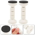thumbnail image 6 of CIMAXIC Bed Noise Stopper 2Pcs White Plastic EVA Protective Pad Square Adjustable Height For Homeowners, 6 of 8