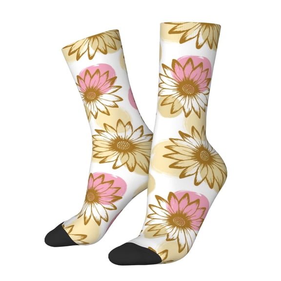 Vsdgher Sunflowers Crew Socks for Men & Women, Breathable Casual Athletic Ankle Socks