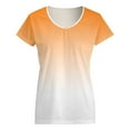 thumbnail image 5 of Aesthetic Orange And White Gradient Women's Blouse Short Sleeve Women's Top T-Shirt Spring Summer Clothes, 5 of 7
