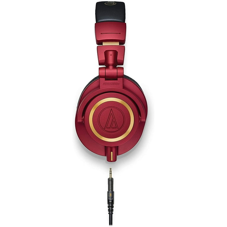 Audio Technica ATH M50x Over Ear Headphones Red with Antlion Audio ModMic 4 Attachable Boom Microphone Walmart
