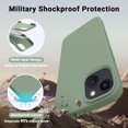 thumbnail image 5 of Compatible with iPhone 14 Case, Full Body Food-Grade Silicone Wear-Resistant, Anti-Drop Protection with Soft Anti-Scratch Microfiber Lining Phone Case for iPhone 14, 6.1 inch,Calke Green, 5 of 14