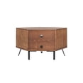 thumbnail image 6 of Fan Shape Reclaimed Wood Corner Media Table for Living Room Wise Use Your Space, 6 of 9