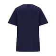 thumbnail image 6 of Otntypg Oversize Crewneck T-Shirts for Women Loose Fit Casual Summer Short Sleeve Basic Workout Tees Tops Loose Fit Soft Cotton Blouses Navy M, 6 of 10