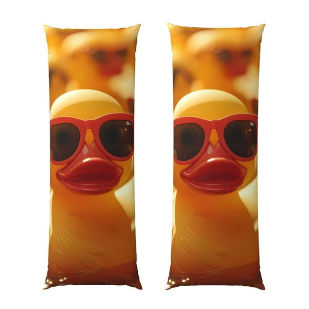 Fotbe Sunglasses Yellow Duck Funda para Almohada Corporal con Diseño, Funda de Microfibra Ultrasuave de 20x54 Pulgadas, Ropa de Cama Elegante