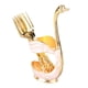 thumbnail image 2 of Soporte para cuchara de café, elegante aleación con forma de cisne, pulido de espejo, detalles ricos, soporte para agitadores de café para fiesta, cafetería, oficina, soporte blanco dorado con tenedor, 2 of 5