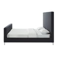 thumbnail image 4 of Cajetan Charcoal Linen Bed - Upholstered King, 4 of 9