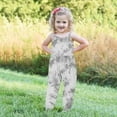 thumbnail image 4 of GERsome Toddler Baby Girls Romper Sleeveless Jumpsuit Summer Clothes Spaghetti Strap with Pocket 1-6 Years（Size 3-4 Years/10#Jray), 4 of 5