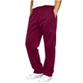thumbnail image 2 of BXJX Boys Cotton Sweatpants, Casual Elastic Waist Comfortable Outdoor Sports Pants for Kids Red Size 14-15 T, 2 of 6