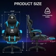 thumbnail image 5 of HOFFREE Massage Gaming Chair with Speakers, Leather Game Chair with Bluetooth and Music Rhythm RGB Lights, Big and Tall Gamer Chair with Footrest for Adults, Ergonomic Video Game Chair with Headrest, 5 of 10