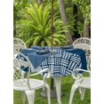 thumbnail image 3 of Outdoor Tablecloth with Umbrella Hole for Patio/Picnic/Party/Camping, Blue Gourd Waterproof Table Cloth Round Cover Washable, Modern Abstract Art Geometric (Dia 60"), 3 of 9