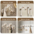 thumbnail image 4 of Sokhug Water Ripple Adhesive Hooks - No-Drill Hexagonal Hooks for Bathroom, Kitchen, 5-Pack, 2.5in, Gold, 4 of 6